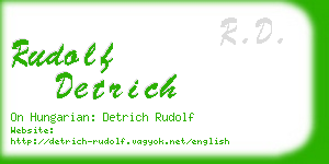 rudolf detrich business card